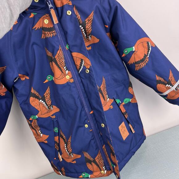 Mini Rodini K2 Wild Duck Padded Parka Winter Coat Navy 128-134 cm 7-9 - Picture 6 of 15